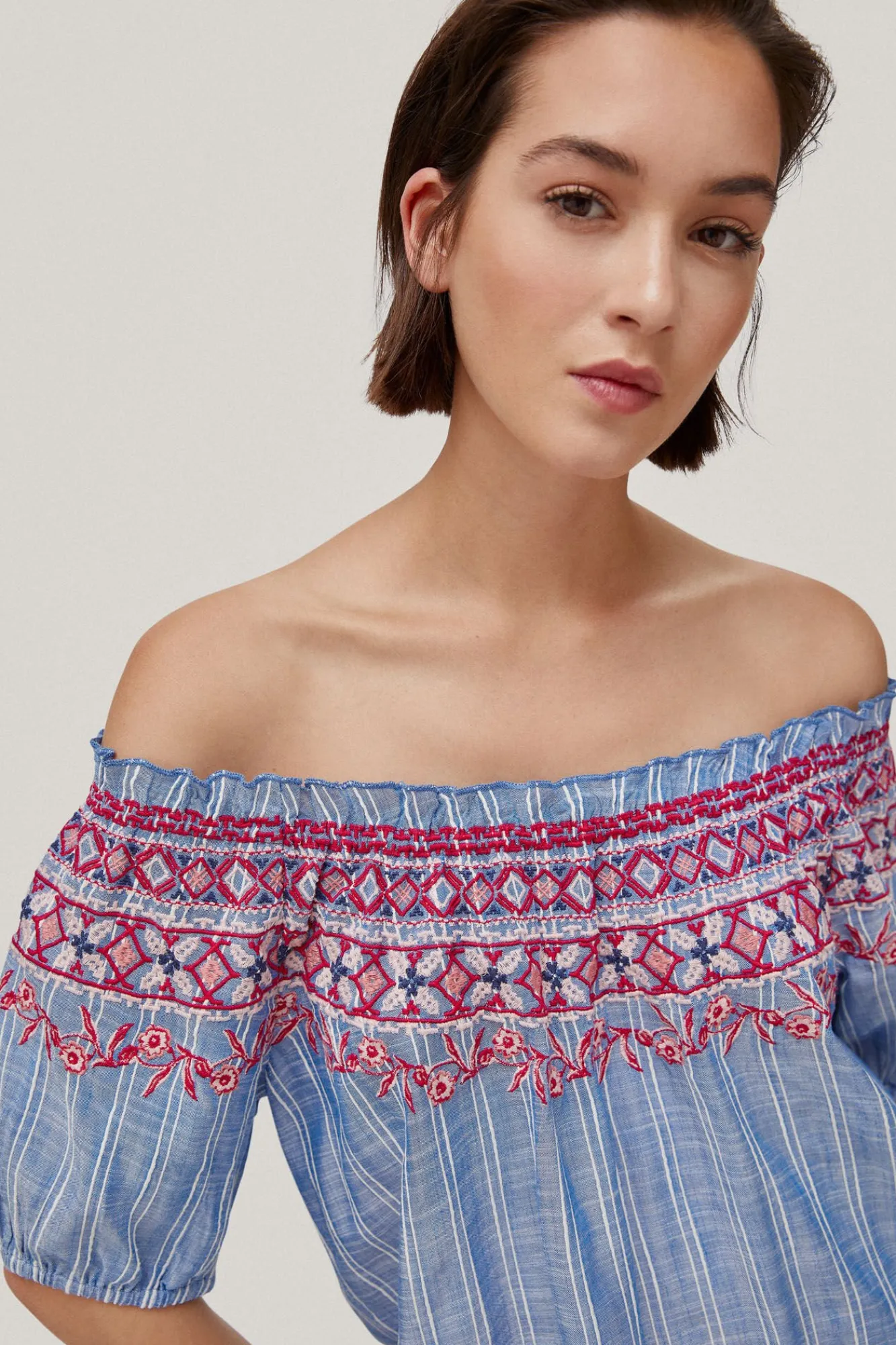 Blusa Off Shoulders Bordados^Pedro del Hierro Best Sale