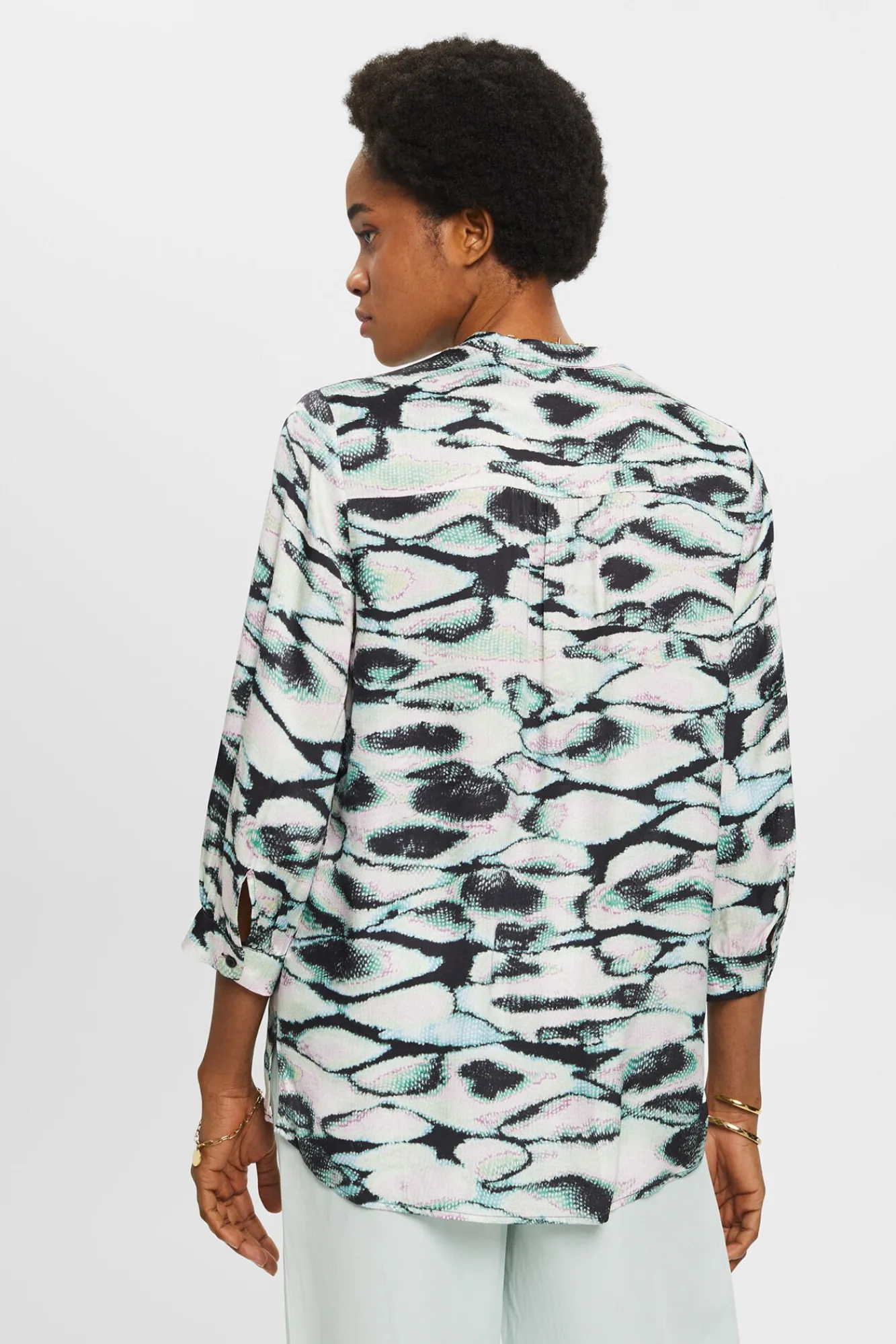 Blusa Oversized Animal Print Satinada^Esprit Best Sale