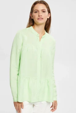 Blusa Paneles Corte Holgado Con Lino^Esprit Flash Sale