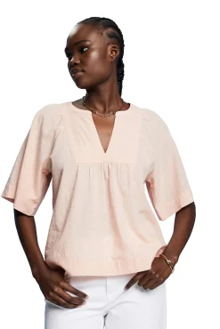 Blusa Plumeti Algodon Manga 3/4^Esprit Flash Sale
