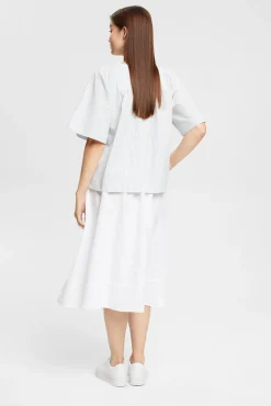 Blusa Rayas Con Lino Manga 3/4^Esprit Hot