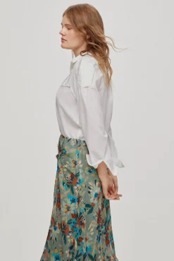 Blusa Romantica Con Jaretas^Pedro del Hierro Best Sale