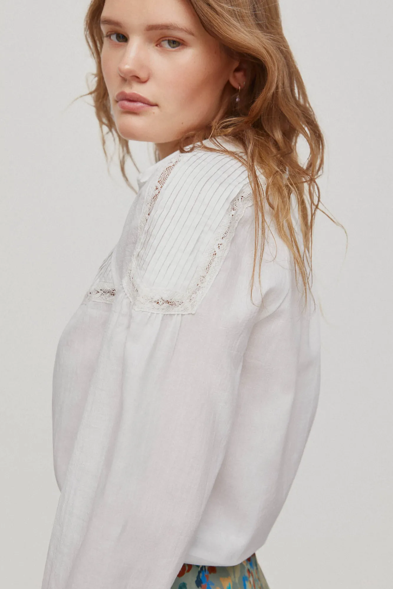 Blusa Romantica Con Jaretas^Pedro del Hierro Best Sale