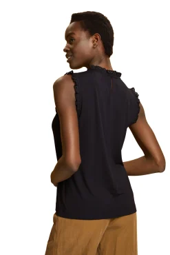 Blusa Sin Mangas Cuello Ruffle Viscosa^Esprit Fashion