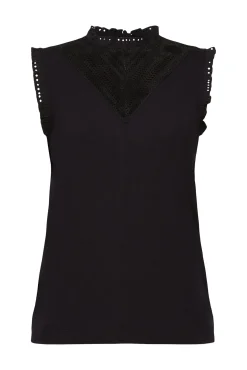 Blusa Sin Mangas Cuello Ruffle Viscosa^Esprit Fashion