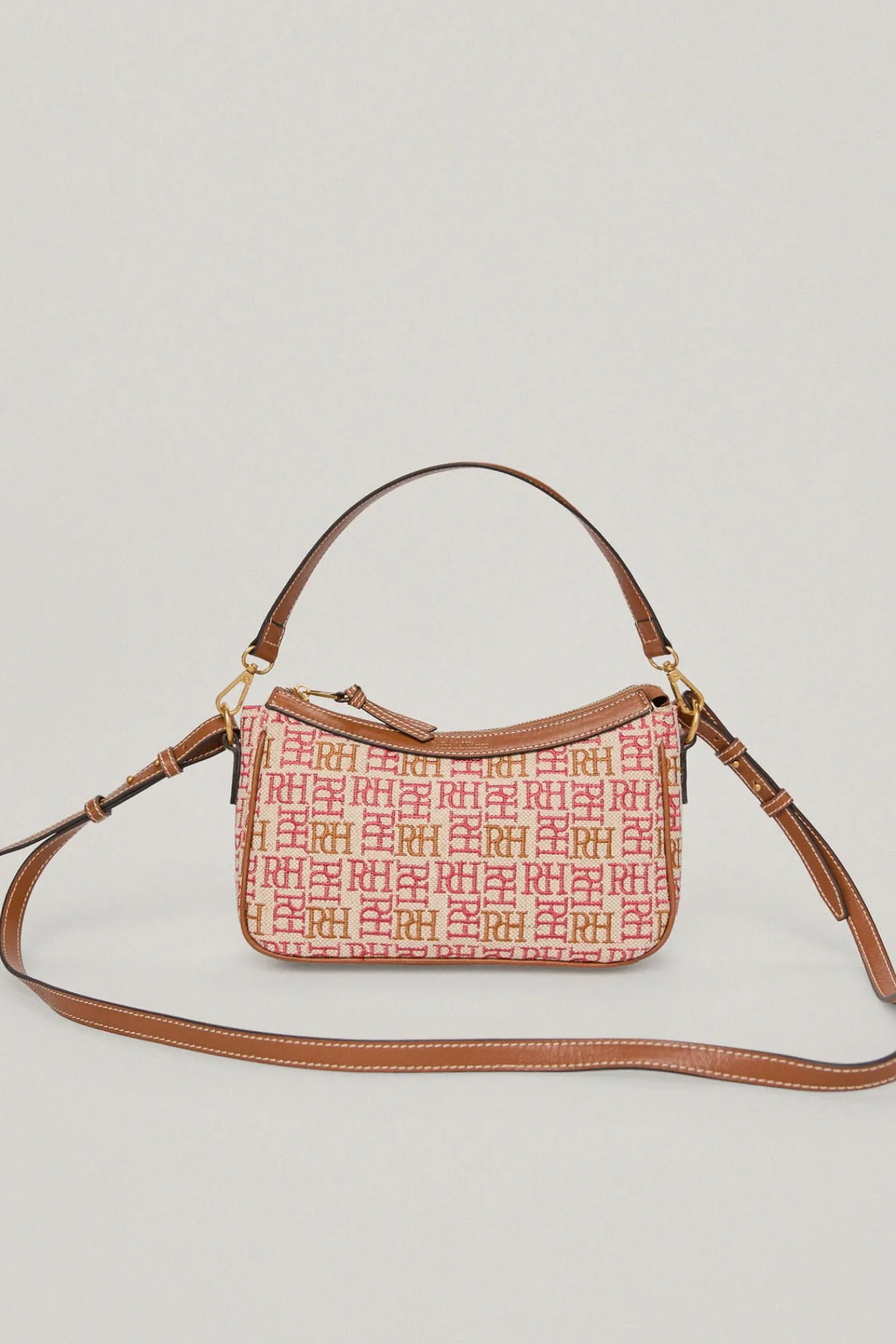 Bolso Baguette Y Bandolera De Canvas Logotipo Bordado Y Piel^Pedro del Hierro Cheap
