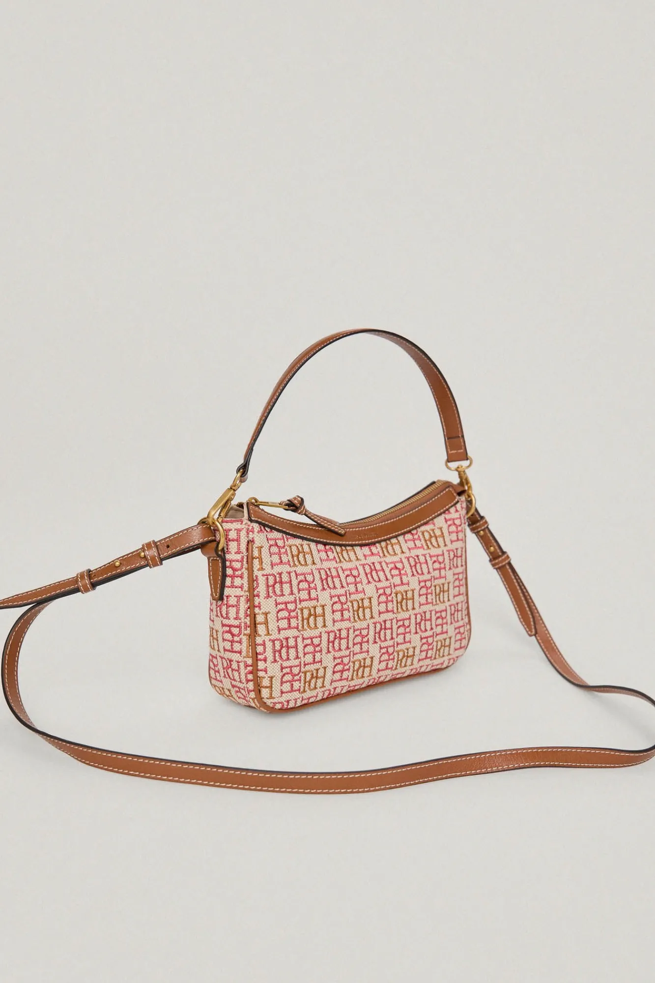 Bolso Baguette Y Bandolera De Canvas Logotipo Bordado Y Piel^Pedro del Hierro Cheap