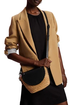 Bolso Bandolera Rafia Con Solapa^Esprit Fashion