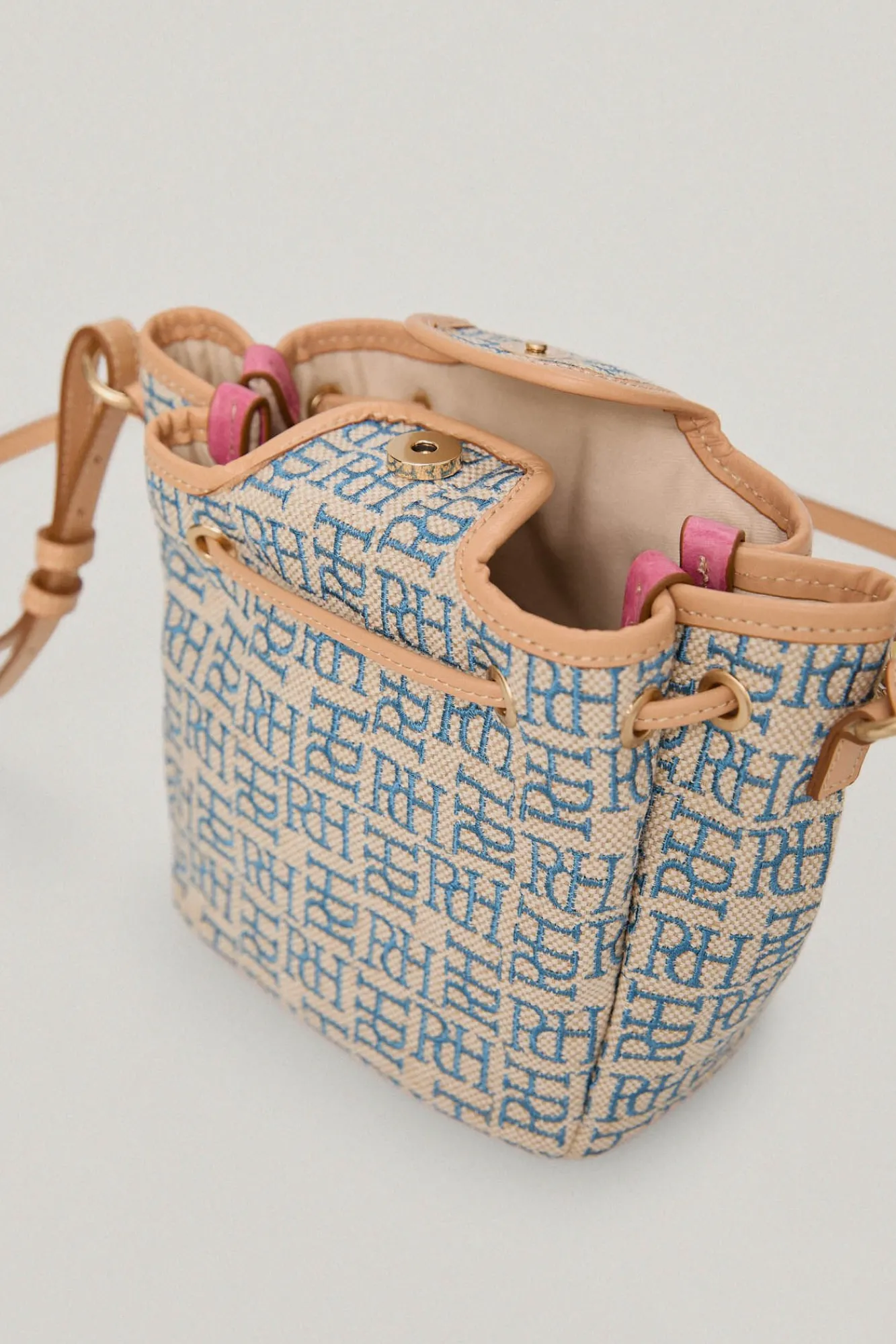 Bolso Bucket De Jacquard Logotipo Y Piel^Pedro del Hierro Sale