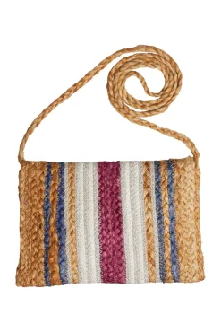 Bolso Clutch Tejido Yute Rayas^Esprit New