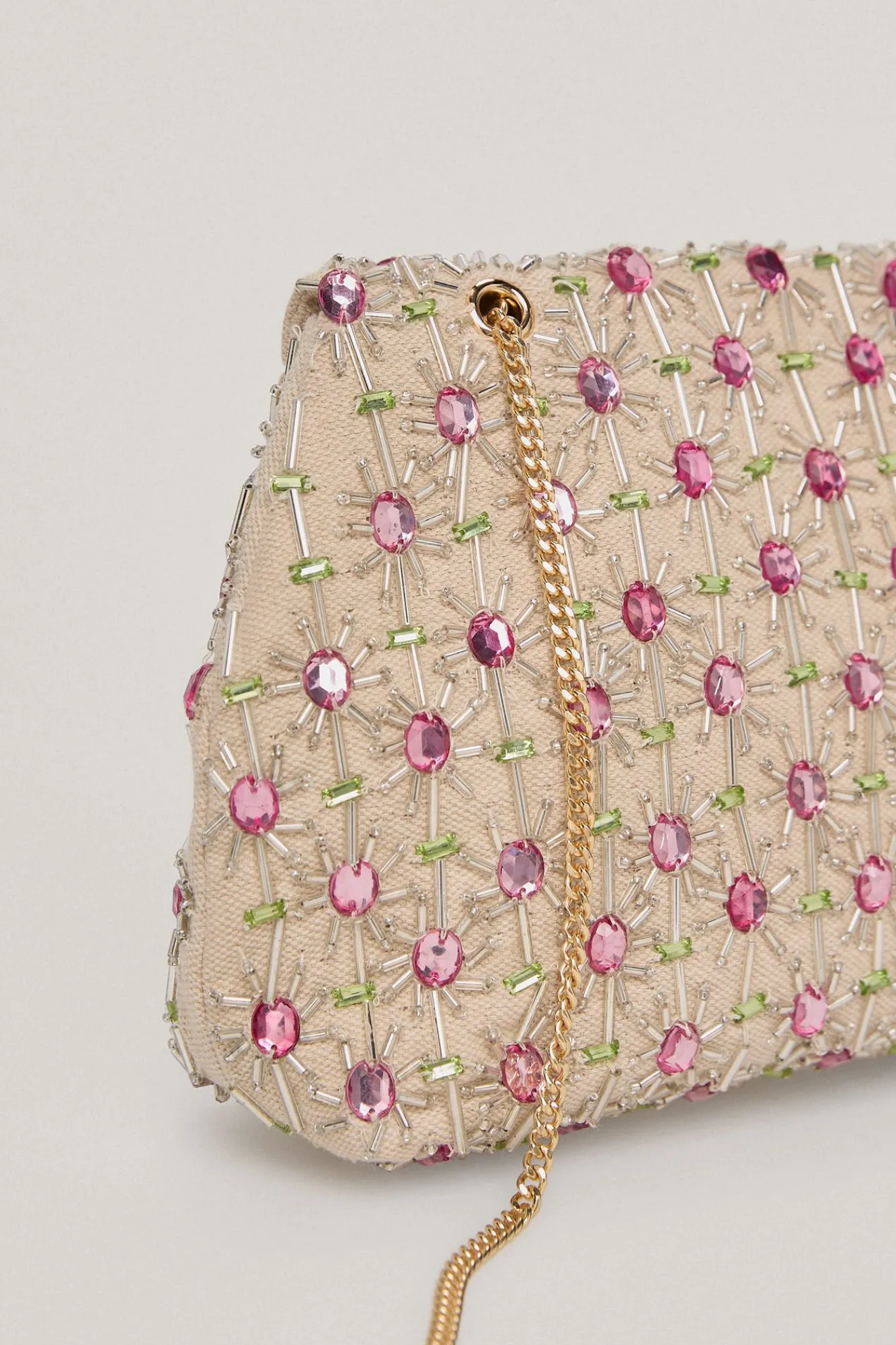 Bolso Pouch De Tejido Con Bordado De Cristales^Pedro del Hierro Best