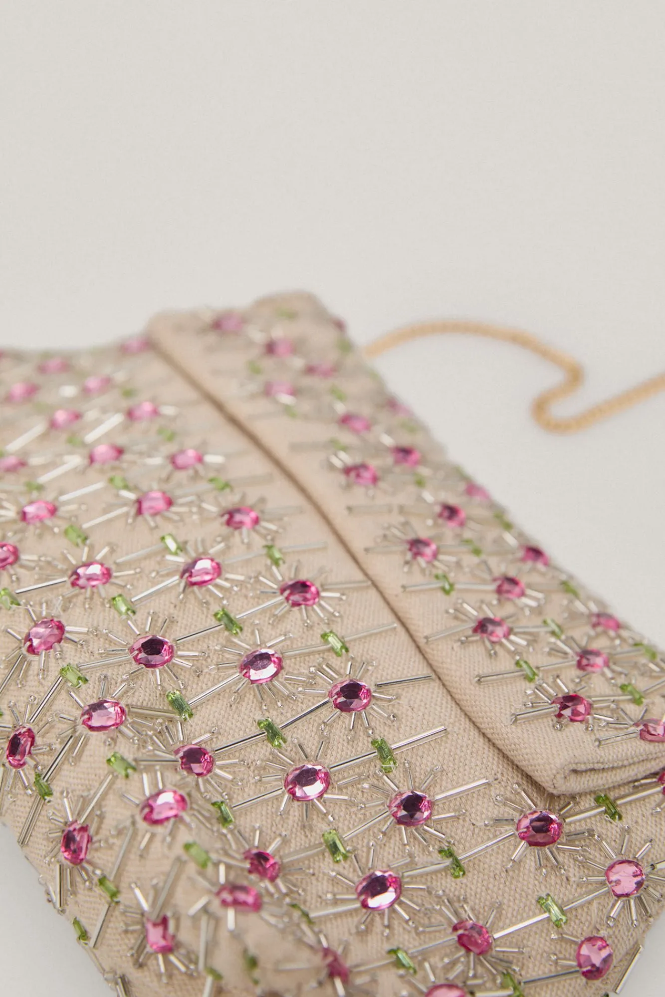 Bolso Pouch De Tejido Con Bordado De Cristales^Pedro del Hierro Best