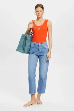 Bolso Tejido Tipo Tote Color Block^Esprit Sale
