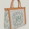 Bolso Tote De Canvas Estampado Marino Y Piel^Pedro del Hierro Store