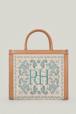 Bolso Tote De Canvas Estampado Marino Y Piel^Pedro del Hierro Store