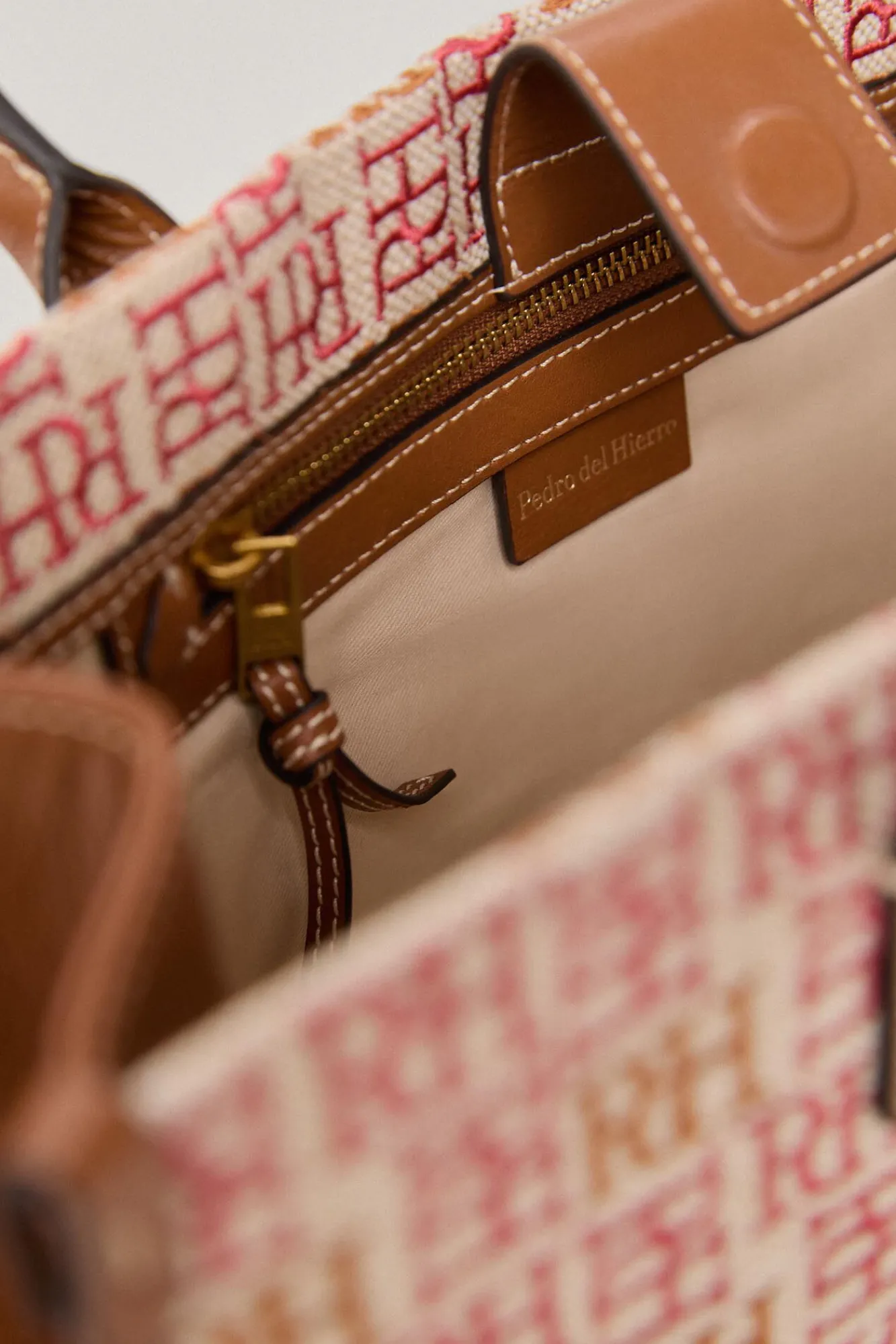 Bolso Tote De Canvas Logotipo Bordado Y Piel^Pedro del Hierro Clearance