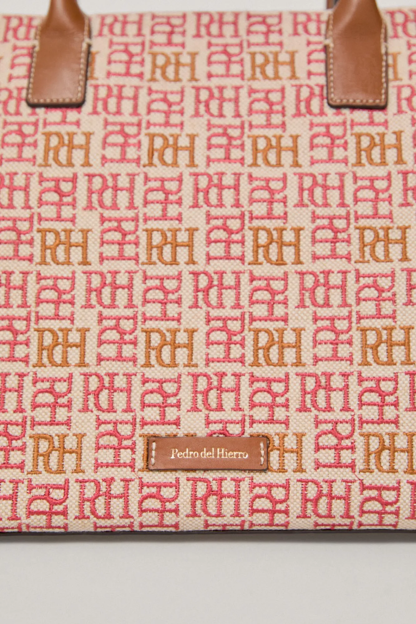 Bolso Tote De Canvas Logotipo Bordado Y Piel^Pedro del Hierro Clearance