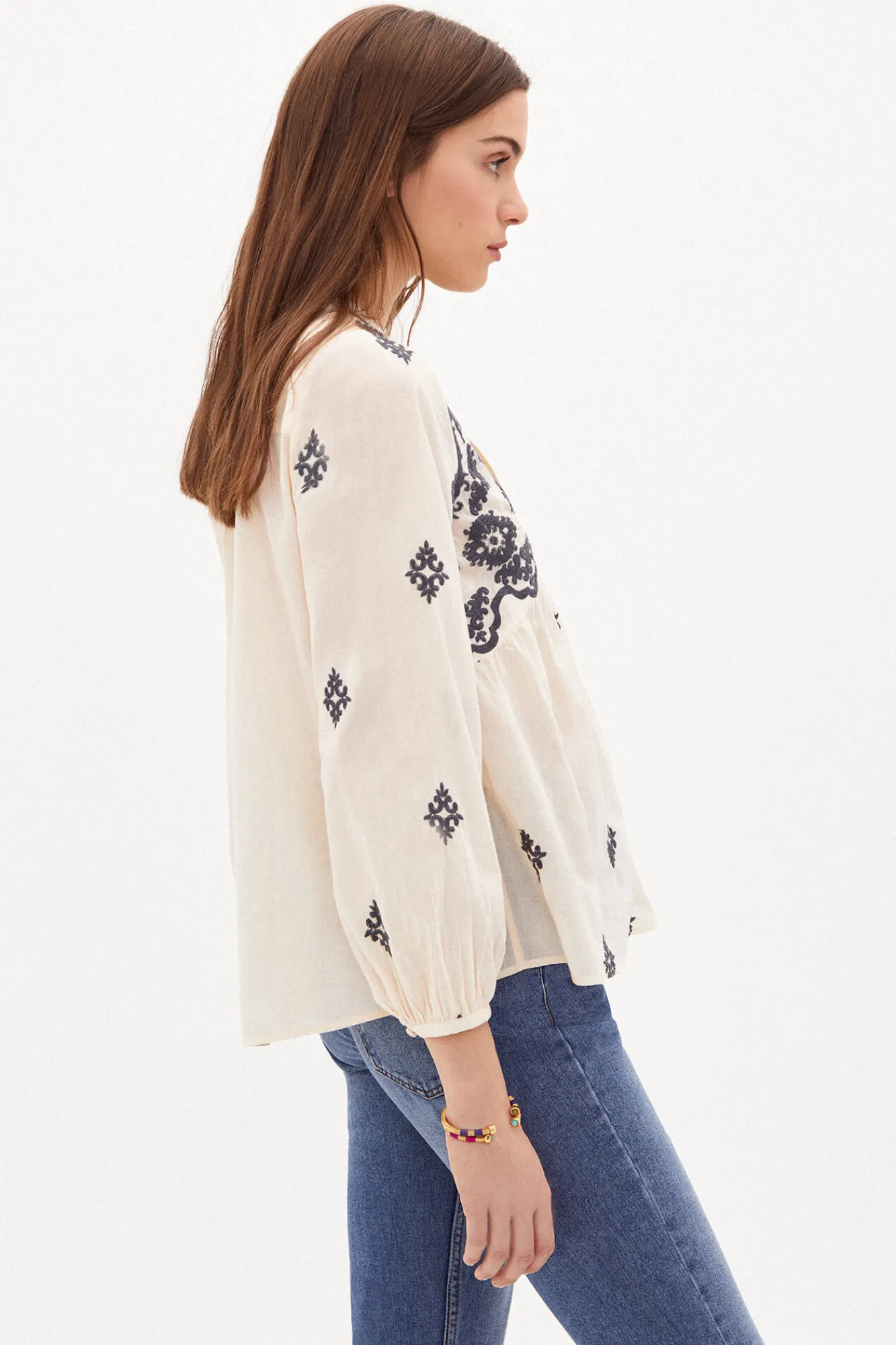 Cala Blusa De Algodon Bordada^Hoss Intropia Discount