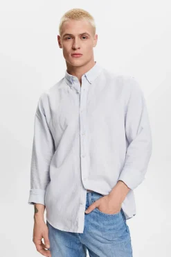 Camisa Basica Regular Fit Con Lino^Esprit Cheap