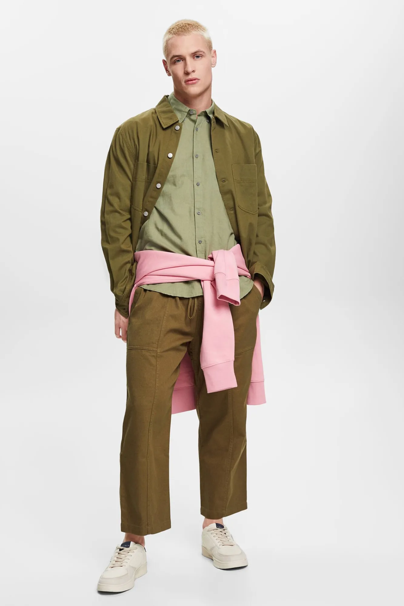 Camisa Basica Regular Fit Con Lino^Esprit Outlet