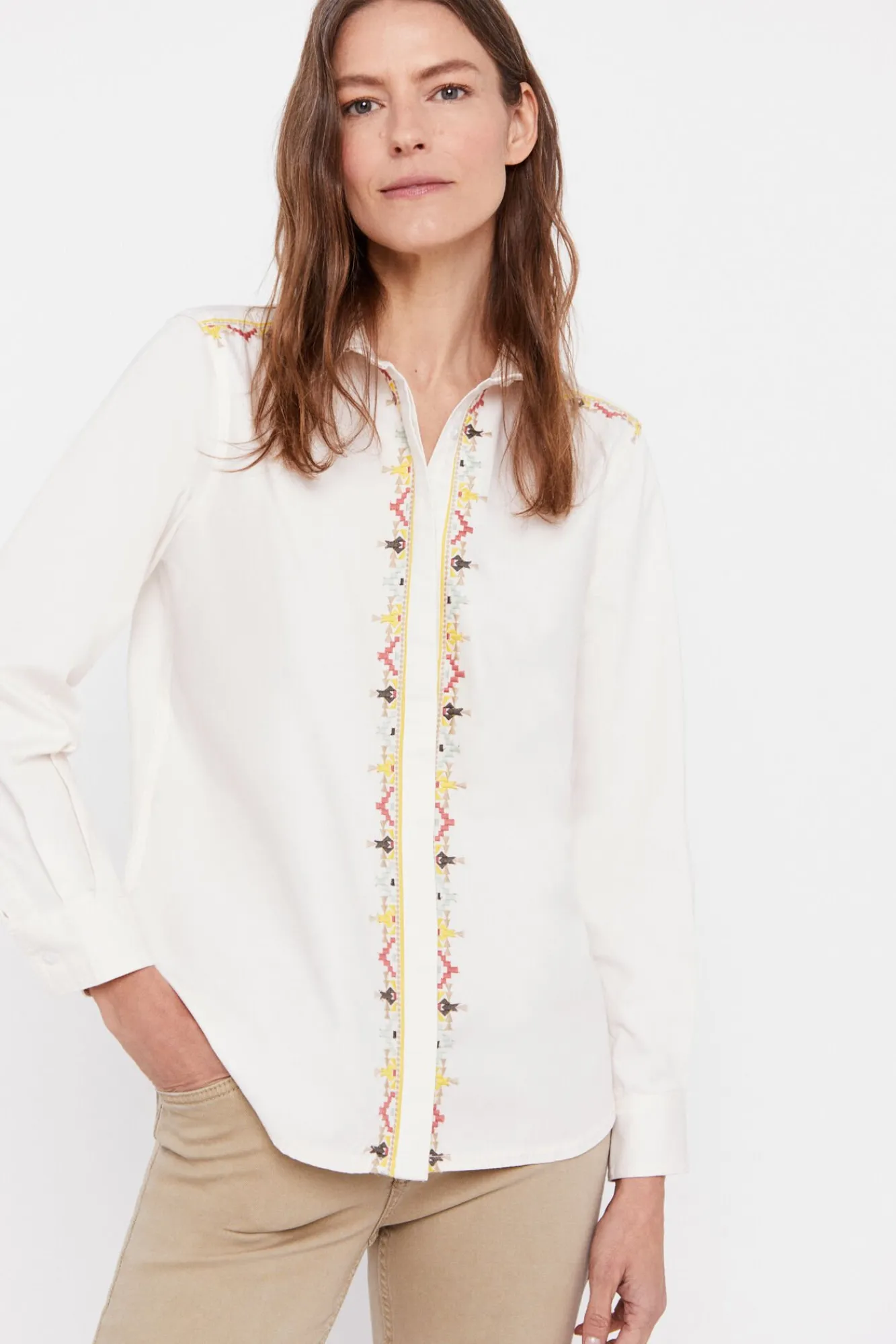 Camisa Bordada^Cortefiel Flash Sale
