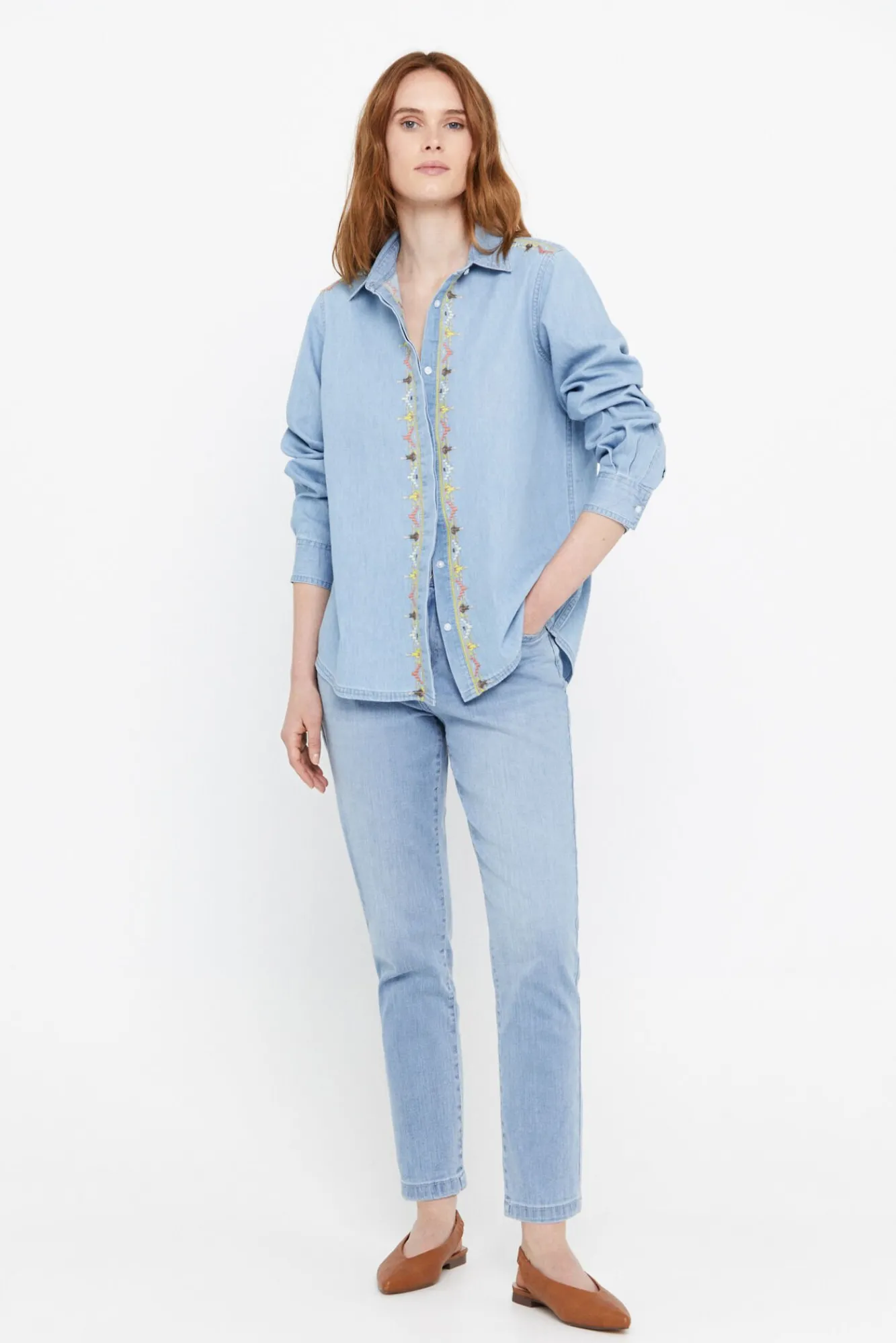 Camisa Bordada^Cortefiel Discount
