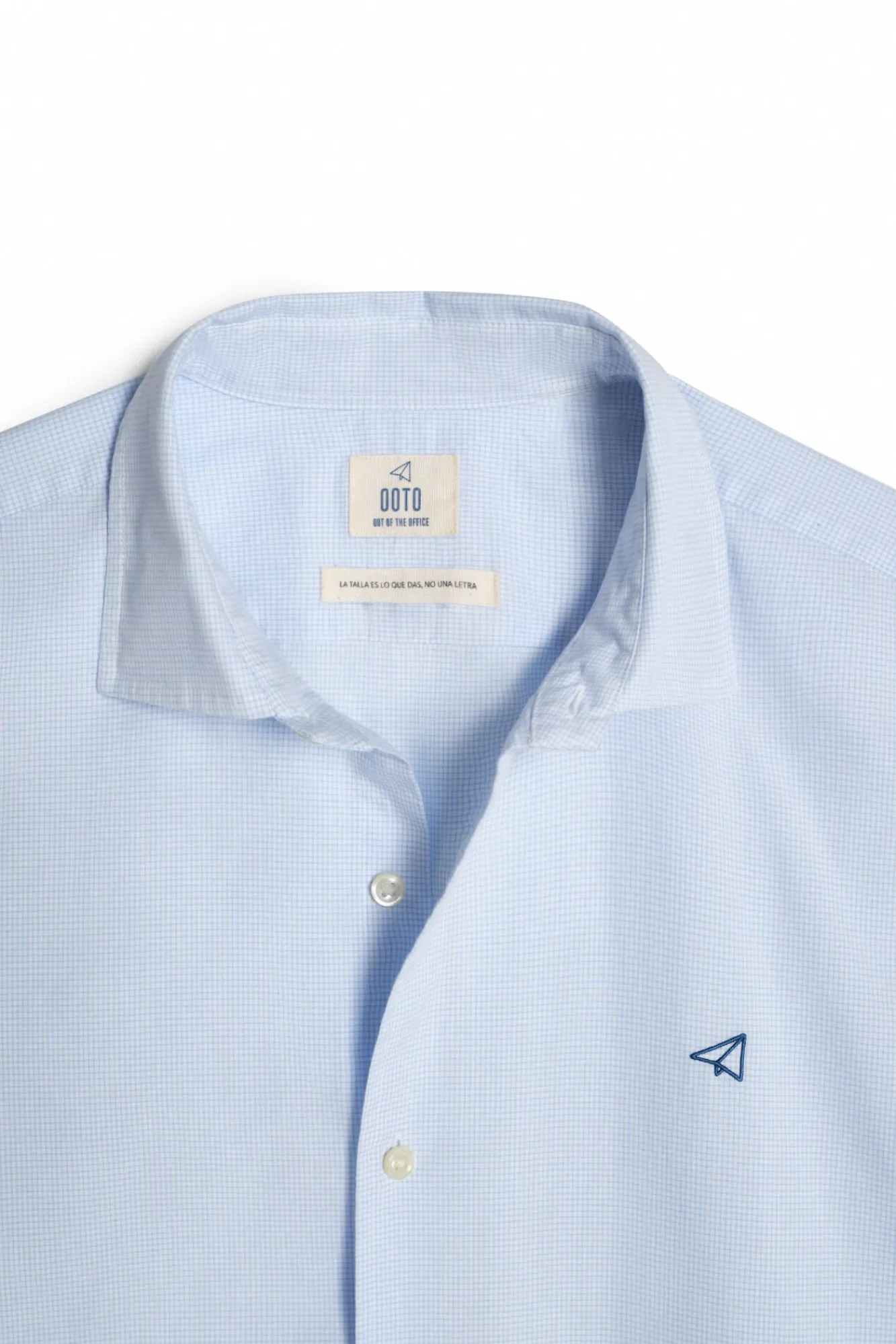 Camisa Cuadro Vichy Pequeno Manga Larga^Ooto Fashion