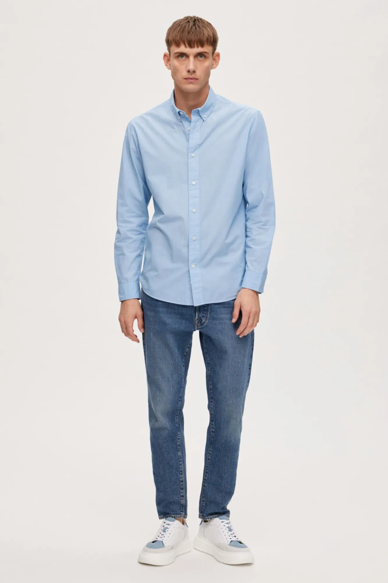 Camisa De Manga Larga Y Regular Fit Algodon Organico.^Selected Online