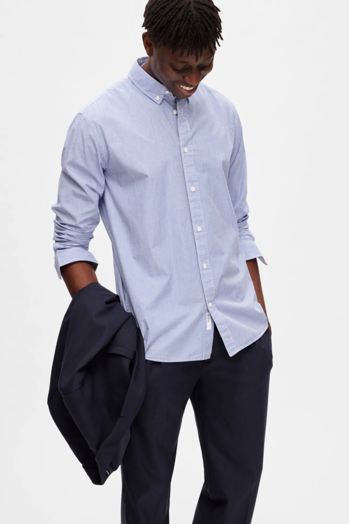 Camisa De Manga Larga Y Regular Fit Algodon Organico.^Selected New