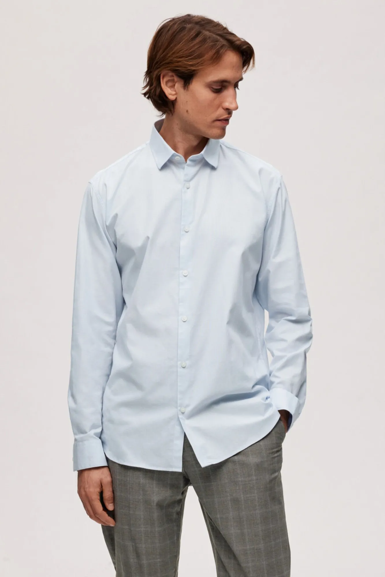 Camisa De Vestir De Manga Larga Algodon Organico^Selected Best Sale
