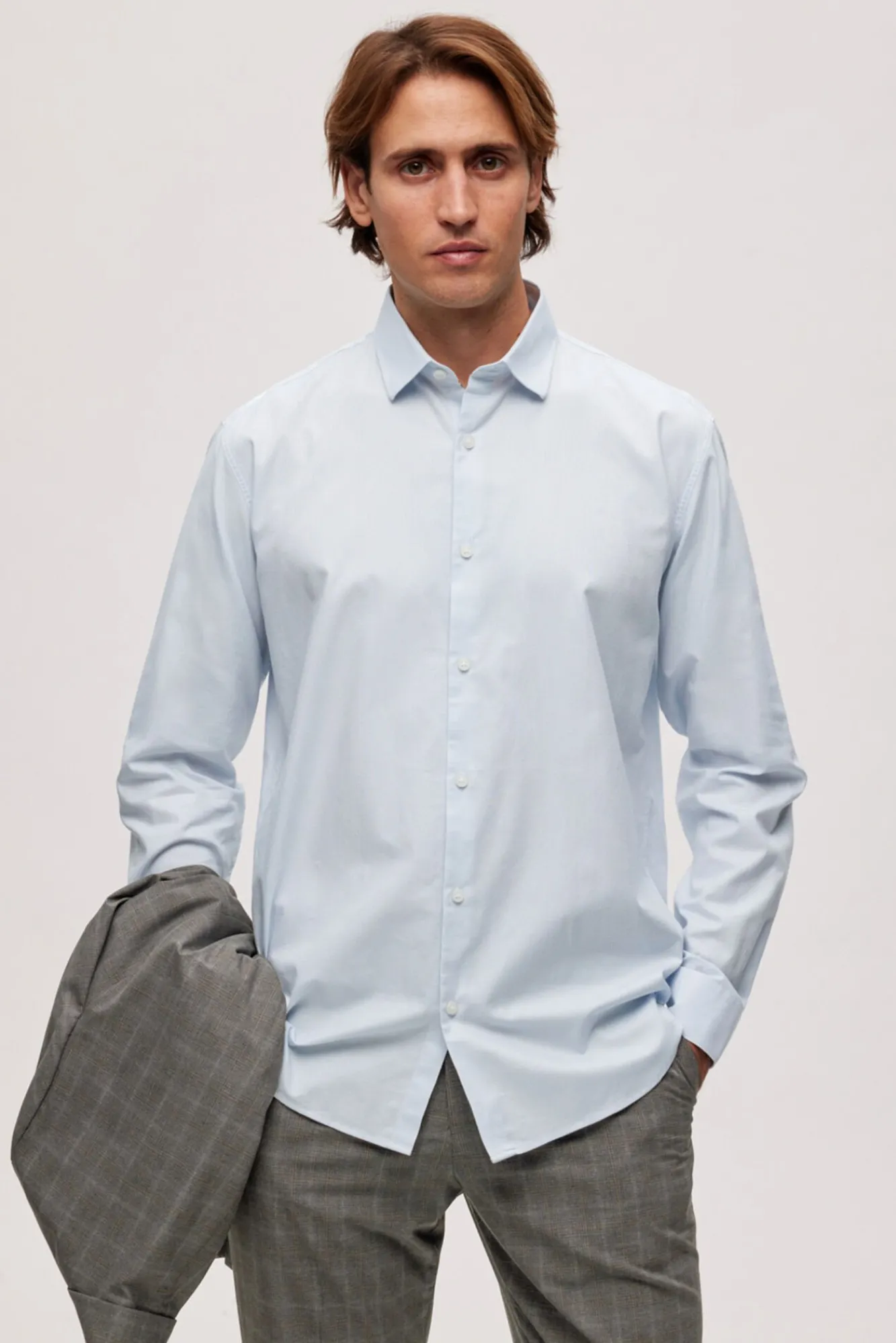 Camisa De Vestir De Manga Larga Algodon Organico^Selected Best Sale