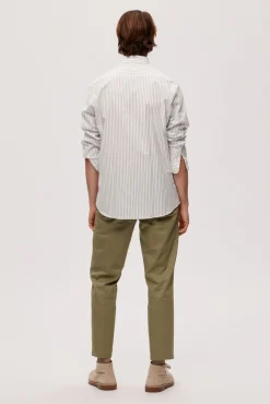 Camisa De Vestir De Manga Larga Algodon Organico^Selected Outlet