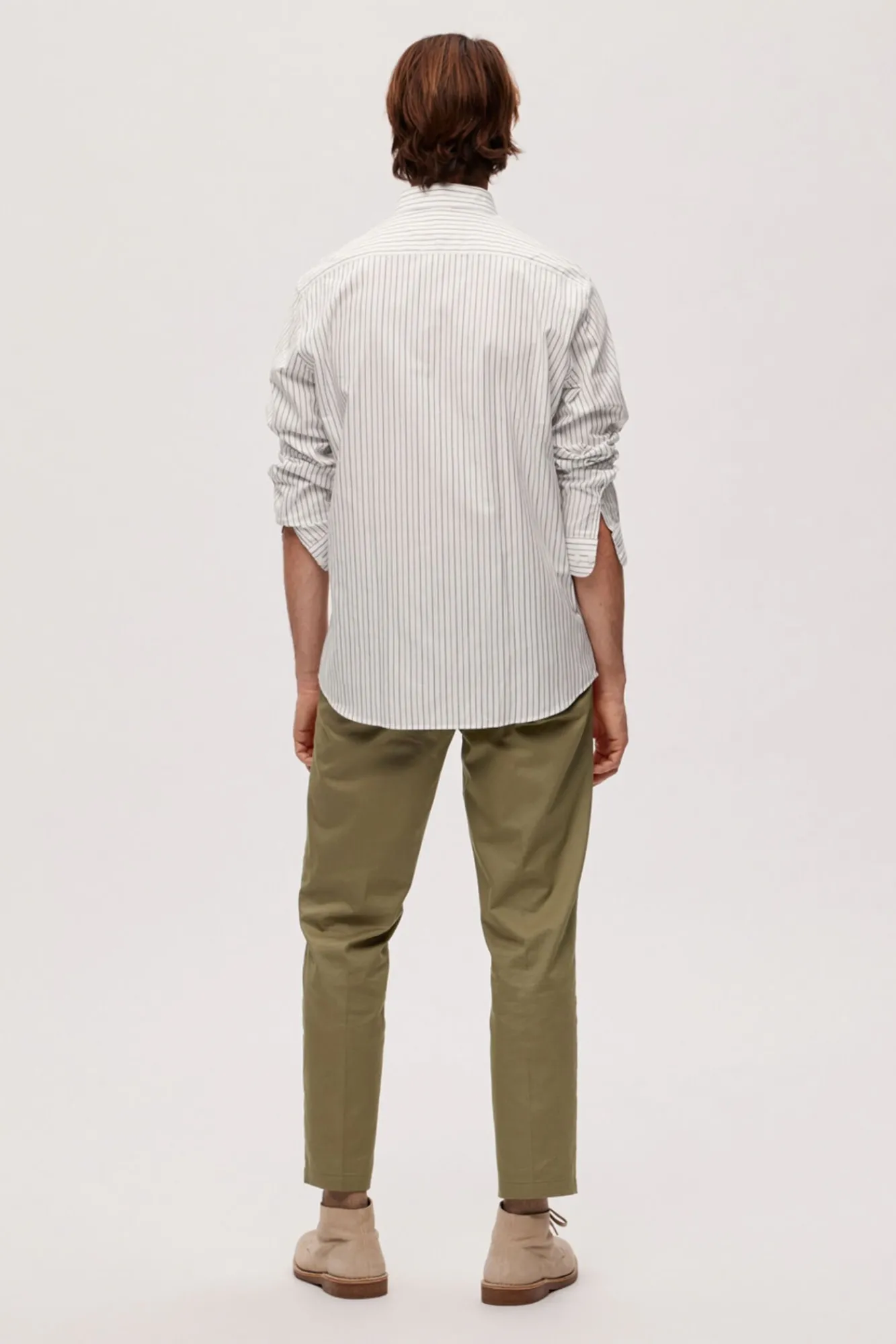 Camisa De Vestir De Manga Larga Algodon Organico^Selected Outlet