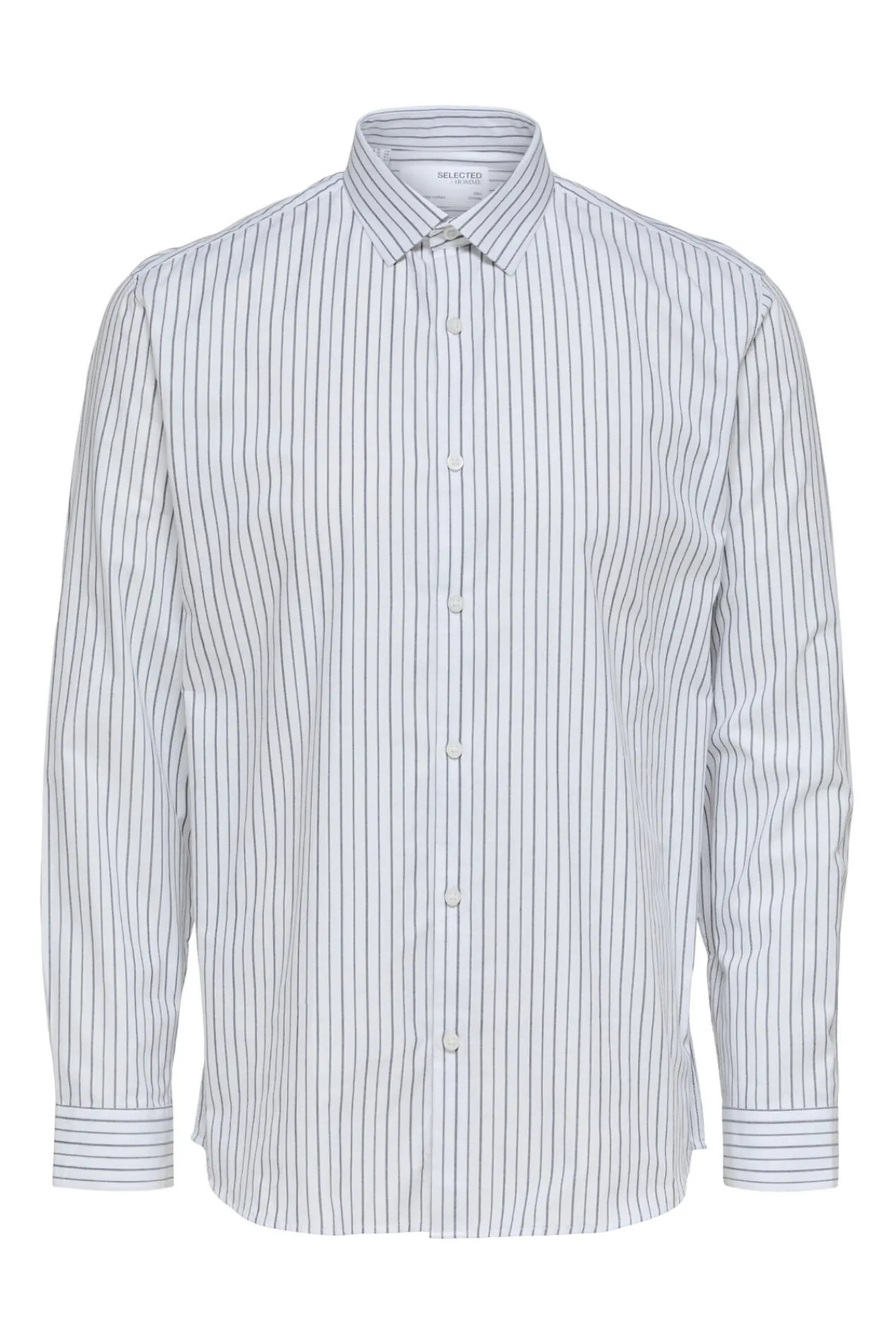 Camisa De Vestir De Manga Larga Algodon Organico^Selected Outlet