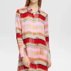 Camisa Larga Cuadros Satinada Viscosa^Esprit Clearance