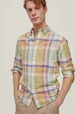 Camisa Lino Cuadro Madras^Pedro del Hierro Cheap