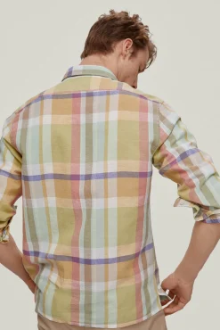 Camisa Lino Cuadro Madras^Pedro del Hierro Cheap