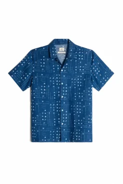 Camisa Lino Manga Corta Estampado Patch^Ooto Outlet
