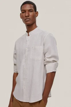 Camisa Lino Rayas Cuello Mao^Pedro del Hierro Sale