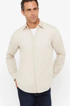 Camisa Lisa Lino Algodon^Cortefiel Shop