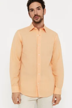 Camisa Lisa Lino Algodon^Cortefiel Cheap