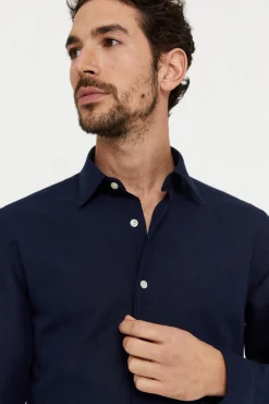 Camisa Lisa Lino Algodon^Cortefiel Fashion