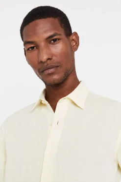 Camisa Lisa Lino Algodon^Cortefiel Shop
