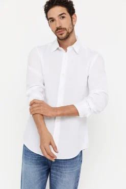 Camisa Lisa Lino Algodon^Cortefiel Fashion