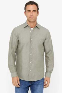 Camisa Lisa Lino Algodon^Cortefiel Cheap