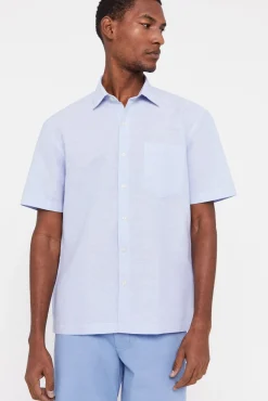 Camisa Lisa Lino Algodon Manga Corta^Cortefiel Best Sale