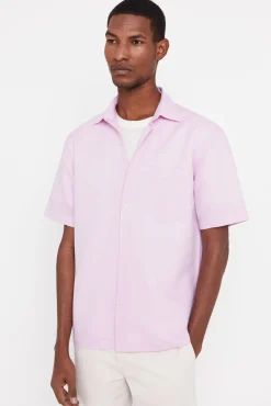 Camisa Lisa Lino Algodon Manga Corta^Cortefiel Hot