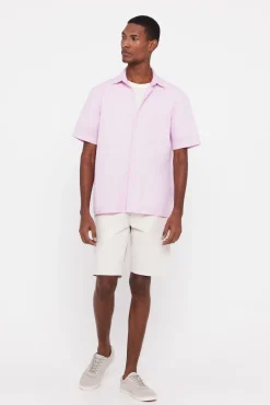 Camisa Lisa Lino Algodon Manga Corta^Cortefiel Hot