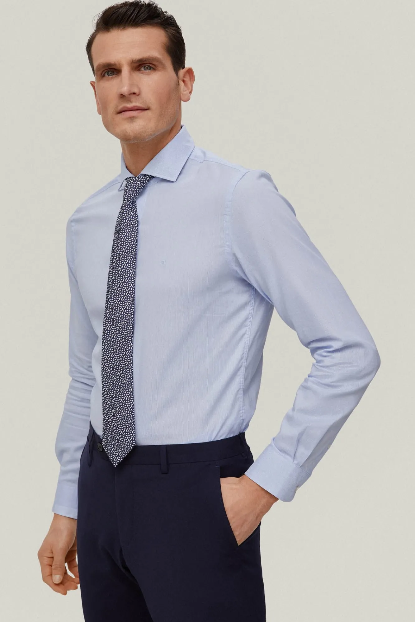 Camisa Lisa Slim Fit Facil Plancha + Antiolor^Pedro del Hierro New
