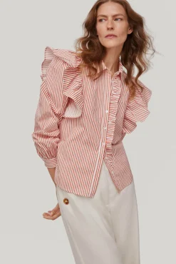 Camisa Manga Larga Volante^Pedro del Hierro Outlet